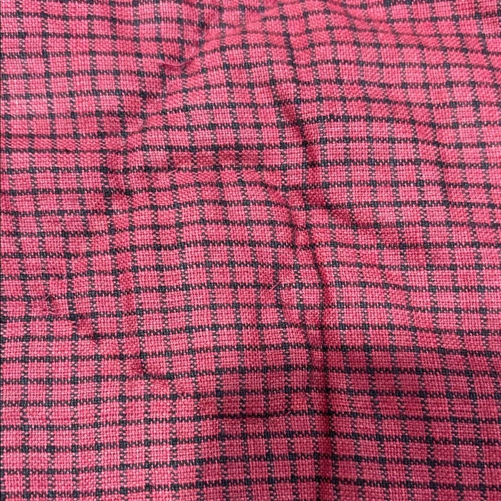 Handmade Patchwork Quilt - Red, Cream, Green Plaid